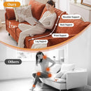 Velvet Orange 135 Modular Sectional Sofa Storage Ottoman