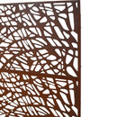 Outdoor & Indoor Privacy Screen Metal Privacy Screen 76' H×48' W, Freestanding Decorative Privacy Screen for Deck Balcony Patio, Rust Red Steel
