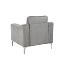 Lounge sofa with armrests that can be assembled,Convertible Sectional Corduroy Sofa,Gray