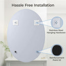 20x28 Inch Oval Frameless Bathroom Mirror Beveled Edge