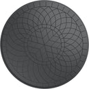 47.24-inch Cast Aluminum Patio Dining Table With Black Frame and Carved Texture on the Tabletop