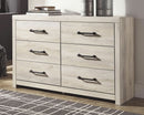 Cambeck Farmhouse Industrial 6 Drawer Dresser Whitewash
