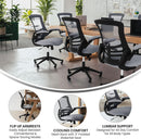 Kelista Dark Gray Mesh Mid Back Office Chair For Desk