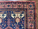 Persian Tribal Heriz Design Rug 6x9, Pottery Barn Rug, Hand Knotted Wool Vintage Rug