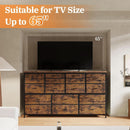 51.1 Inch TV Stand Dresser With 16 Drawers Charging Station