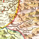 Vintage Map of Rhaetia 1665