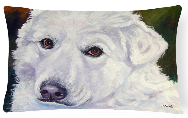 Great Pyrenees Contemplation Fabric Decorative Pillow 7418PW1216