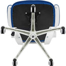Ergonomic Office Chair Blue Mesh With White Frame Mid Back