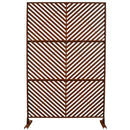 Outdoor & Indoor Privacy Screen Metal Privacy Screen 76' H×48' W, Freestanding Decorative Privacy Screen for Deck Balcony Patio, Privacy Fence Panels for Outside Lawn Garden PS113 RUSTY