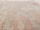 Stunning Oversized Sino Persian Oriental Rug 12x15, Hand Knotted Wool & Silk Palace Sized Carpet, Mahi Pattern, Very Fine, Peach Beige, Wow