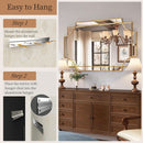 32x48 Inch Gold Wall Mirror Beveled Full Length Mirror