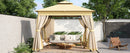 TREXM 10x10 Outdoor Gazebo Tent with Double Roofs, Patio Gazebo with Mosquito Netting, Patio Canopy for Backyard, Garden, Lawn and Deck (Beige)