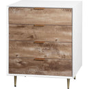 Wooden Tall 4 Drawer Dresser,Chest of Drawers with 4 Metal Legs, Anti-Tipping Device for Bedroom,Living Room