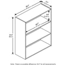 Pasir 3-Tier Open Shelf Bookcase Columbia Walnut Finish