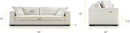 Capri Fabric Sofa Bright Ash Down Pillows Modern Living