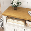 Modern Minimalist MDF Shoe Cabinet with Sliding Door Design - White