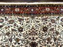 Indo Persian Rug 9x12, Ivory and Red, Traditional Wool Oriental Carpet