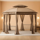 Replacement Canopy For Jefferies Gazebo Beige Whisper RipLock 350