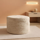 Ultra Plush Floor Pouf Ottoman Foot Rest Light Coffee