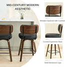 Swivel Bar Stools Set Of 4 26 Inch Counter Height Black