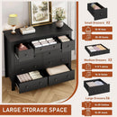 Ten Drawer Premium Hardwood Dresser Walnut Finishing