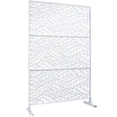 Outdoor  Indoor Privacy Screen Metal Privacy Screen 76 Hx48 W  Freestanding Decorative Privacy Screen For Deck Balcony Patio, Privacy Fence Panels For Outside Lawn Garden PS110
