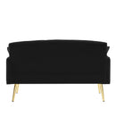 BLACK 2 SEATER SOFA