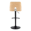 Stella - Contemporary Adjustable Barstool Stool With Swivel And Rounded T Footrest (Set of 2)