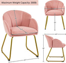 Pink Velvet Flower Armchair With Gold Legs Living Room