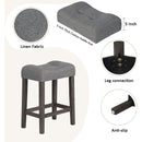 4-Piece Bar Table Set with Power Outlet, Dining Bar Table and Chairs Set,Bar Table Set with 3 Padded Stools for Living Room, Dining Room, Game Room, Dark Gray