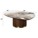 Willene - Coffee Table With Ceramic Top - Ceramic Top & Walnut