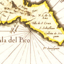 Vintage Map of Azores, Portugal 1665