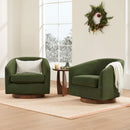 Forest Green Velvet Swivel Accent Chair Collection
