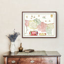 Vintage Map of Portugal 1665