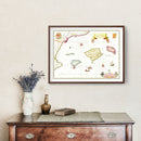 Vintage Map of Tarragona, Spain 1665