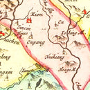 Vintage Map of Suchen, China 1665