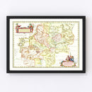 Vintage Map of Suchen, China 1665