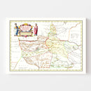 Vintage map of Honan (Henan), China 1665