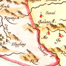 Vintage map of Honan (Henan), China 1665