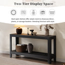 Mirod Modern Farmhouse Console Table,Elegant Minimalist Design with Premium Wood Veneer and Rounded Corners