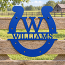 Custom Metal Wall Art - Personalized Horseshoe Sign