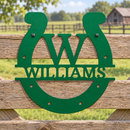 Custom Metal Wall Art - Personalized Horseshoe Sign