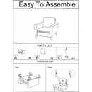 Black Modern Accent Armchair With Ergonomic Deep Seat For Living Room