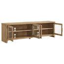 Brenham 79-inch 4-door TV Stand Media Console Washed Oak