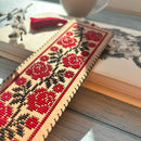 Cardboard Embroidery Kit Bookmark - Roses WLZ-003