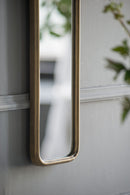 Full Length Mirror With AntiqueMetal Frame, Long Mirror For Hallway Living Room Bedroom Bathroom - Gold