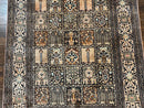 Indian Kashmiri Silk Rug 4x6, Panel Design, Multicolor, Fine