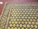 5x7 Authentic Handmade Rug Star Of David Wool Rug Green Rug Gold Rug 4x6 Rug