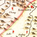 Vintage Map of Jiangxi, China 1665