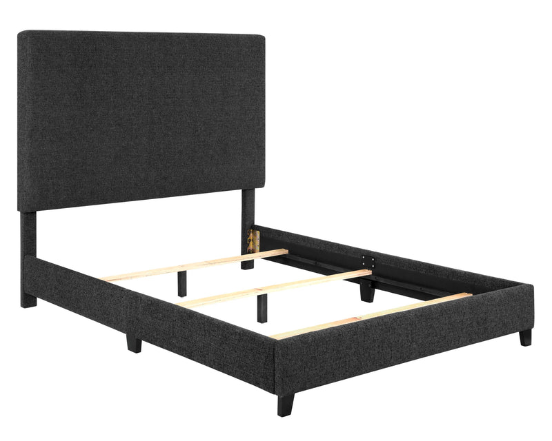 Walker Edison | Queen Size Charcoal Grey Upholstered Platform Bed